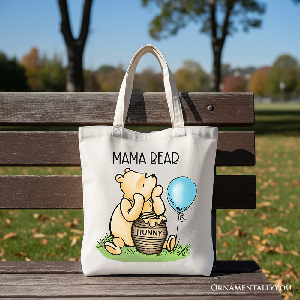 Winnie-the-Pooh Mama Bear Canvas Tote Bag Whimsical Gift