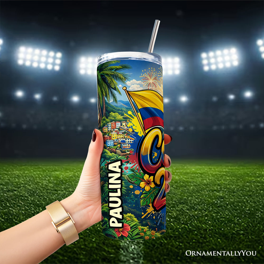 Colombia 2026 Soccer Global Championship 20oz Stainless Steel Tumbler