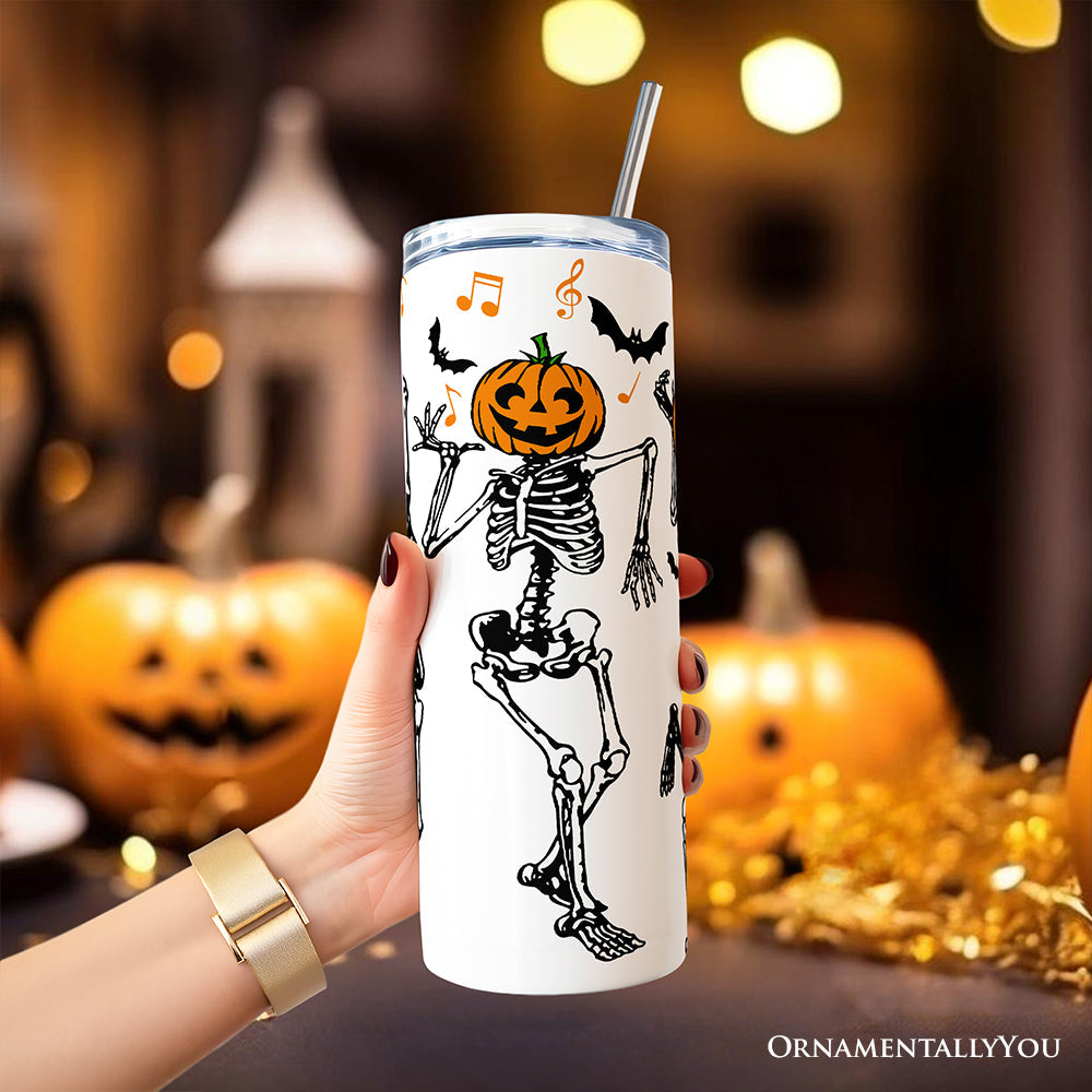 Dancing Skeletons Halloween 20oz Personalized Travel Tumbler