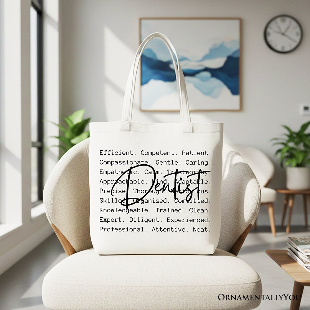 Dentist Definition Canvas Tote Bag Dental Appreciation Gift