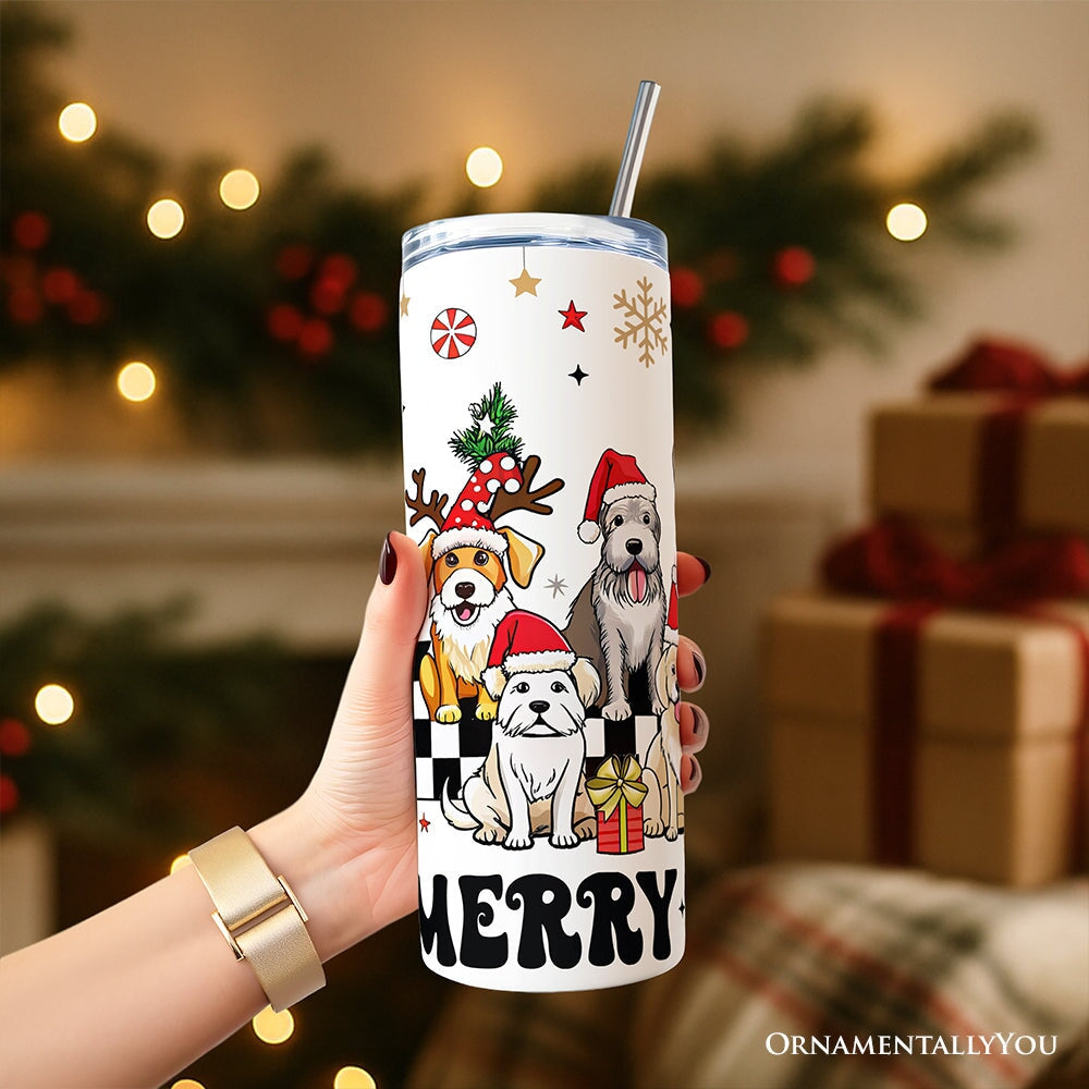 Funny Merry Woofmas Personalized 20oz Tumbler with Straw