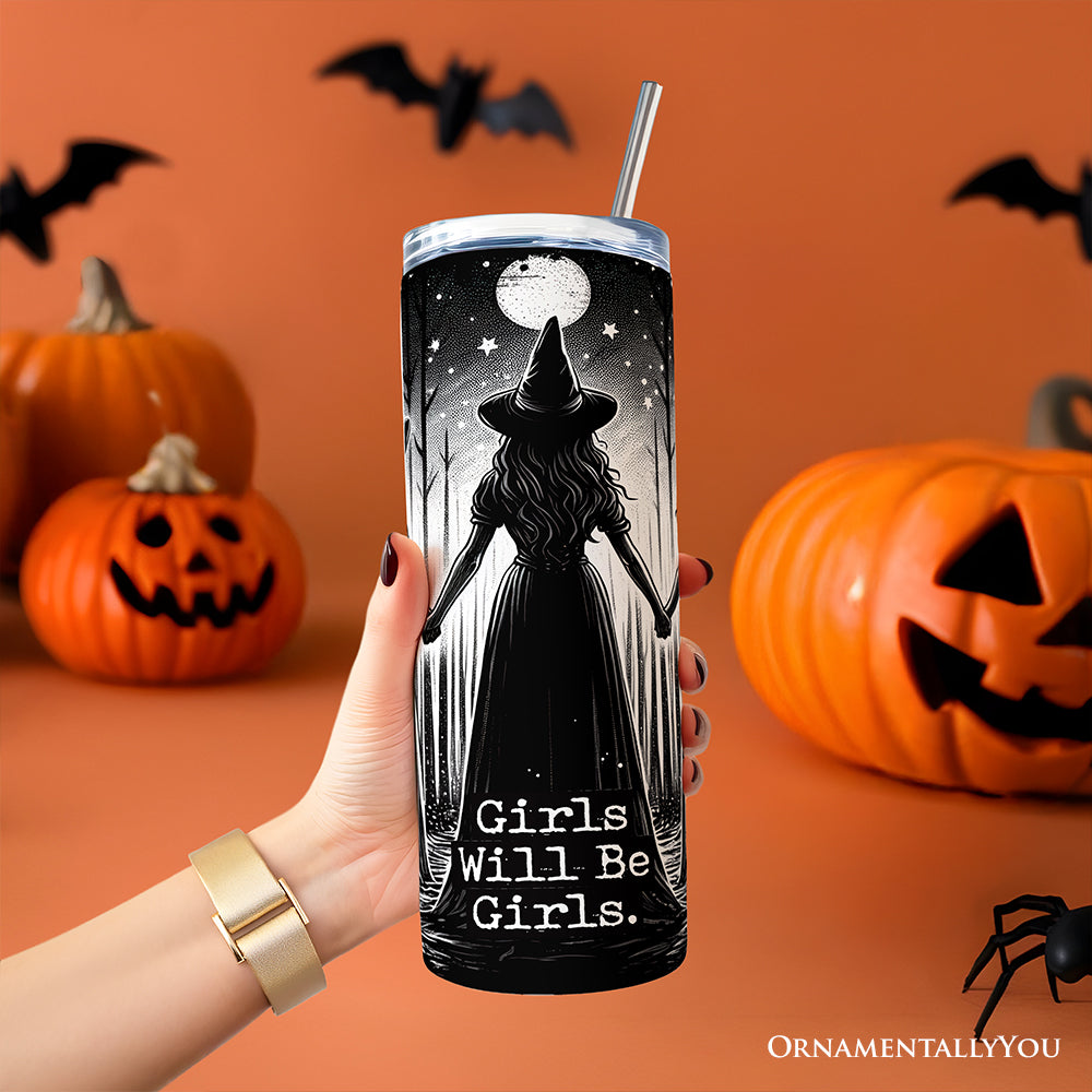 Personalized Spooky Witch Coven 20oz Travel Tumbler with Straw