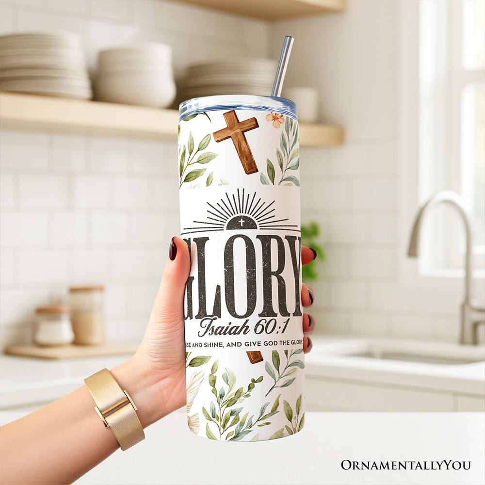 Isaiah 60:1 Personalized 20oz Stainless Steel Faith Travel Tumbler