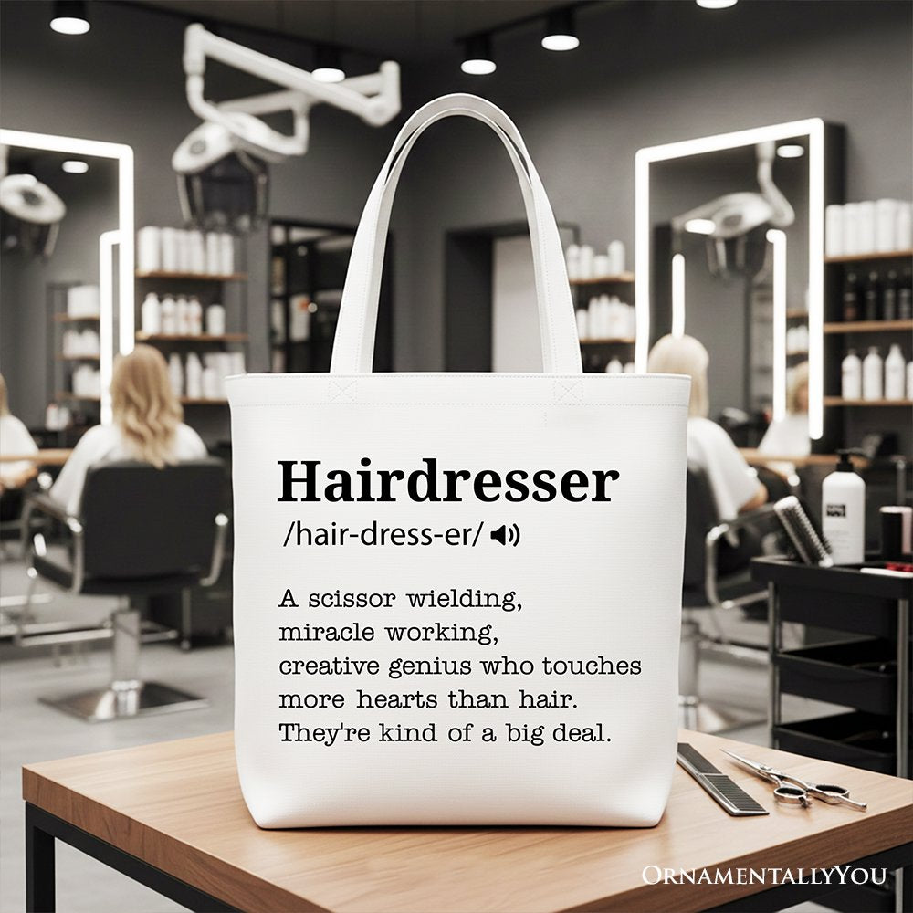 Hairdresser Definition Canvas Tote Bag – Creative Stylist Gift