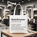 Hairdresser Definition Canvas Tote Bag – Creative Stylist Gift