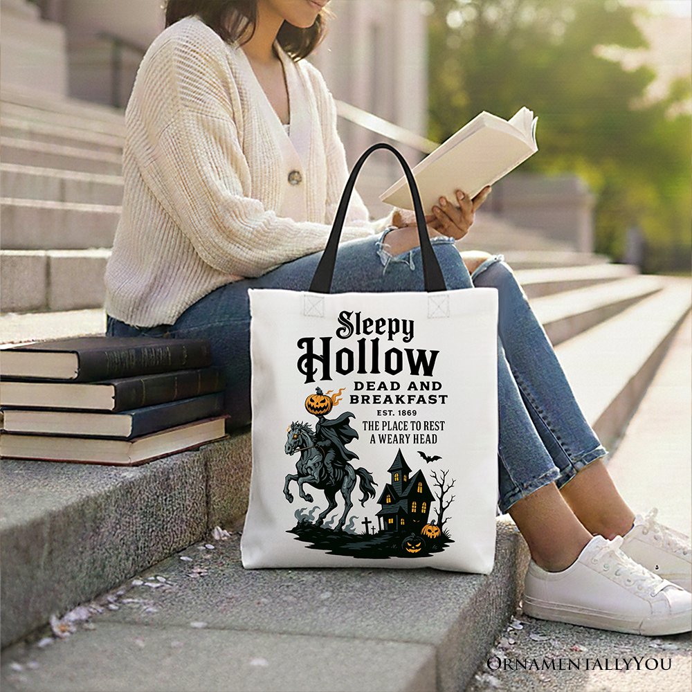 Sleepy Hollow Headless Horseman Canvas Tote, Retro Halloween Bag