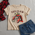 Funny Cowboy Lobster T-Shirt for Kids, Western Animal Graphic Tee