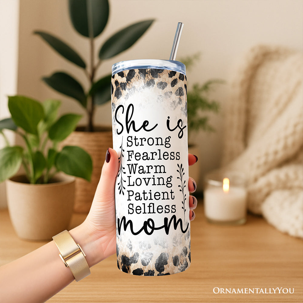 Leopard Print Mother's Day 20oz Tumbler, Mom Appreciation Gift