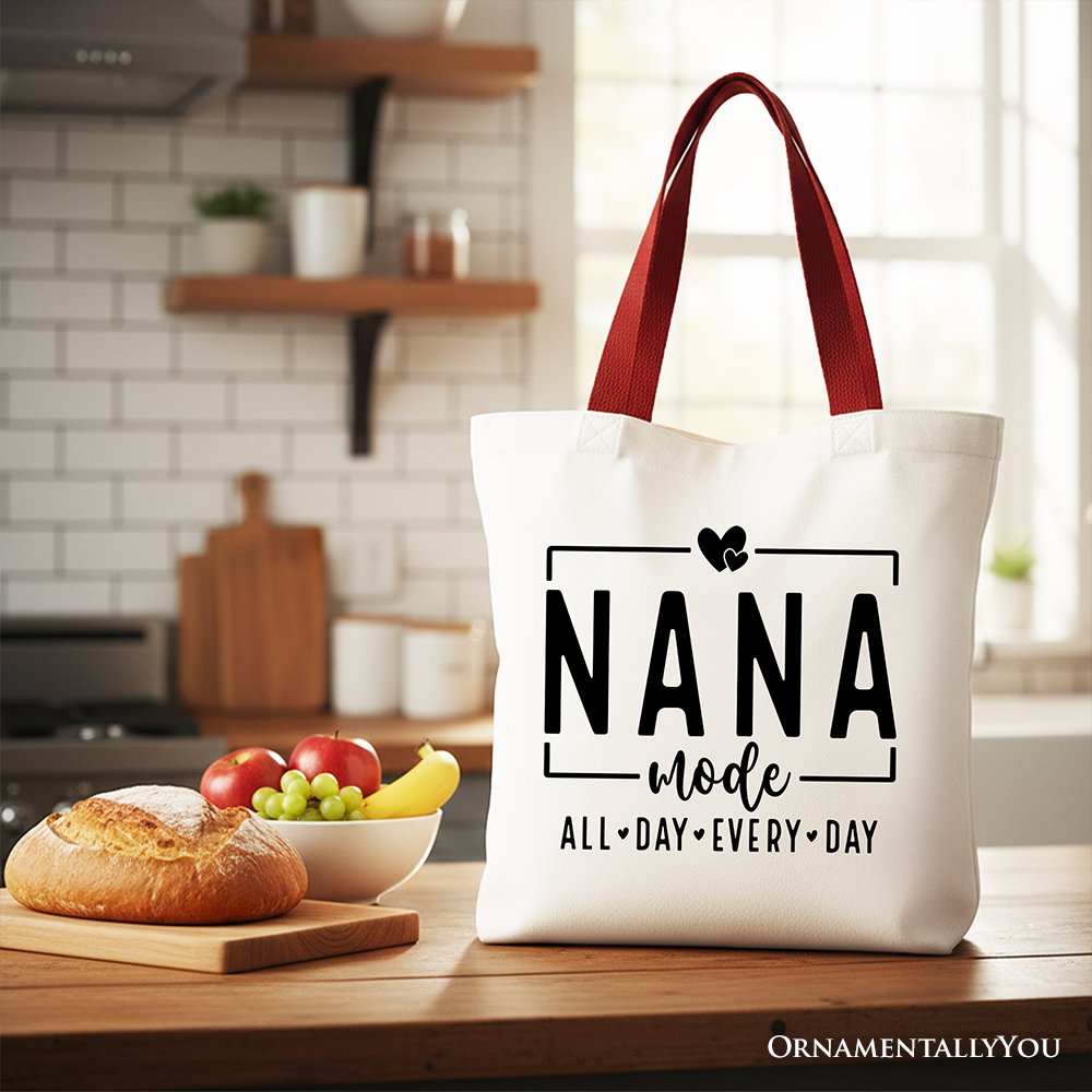 Nana Mode Minimalist Canvas Tote Bag for Grandma