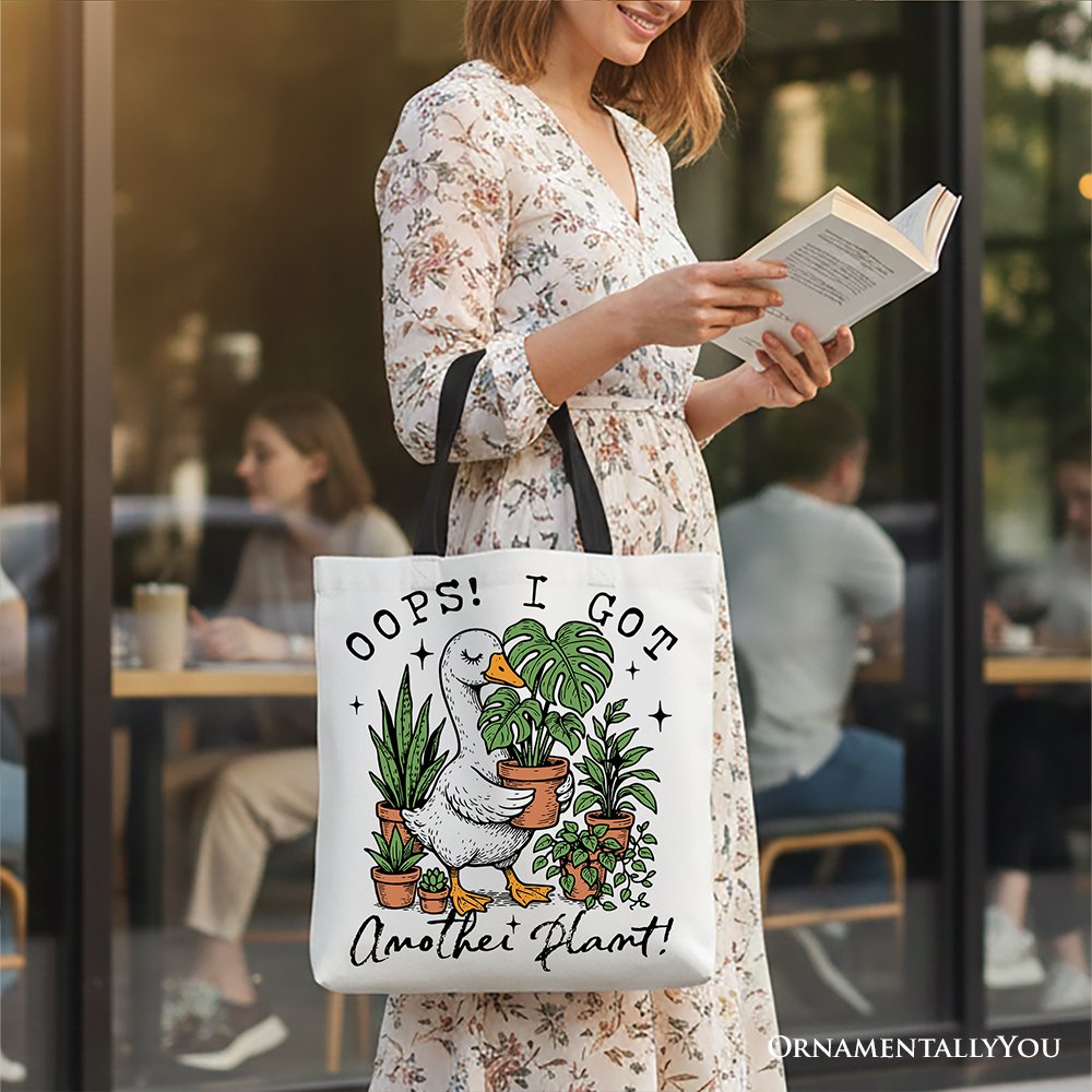 Oops I Got Another Plant Goose Canvas Tote Bag Gardener Gift