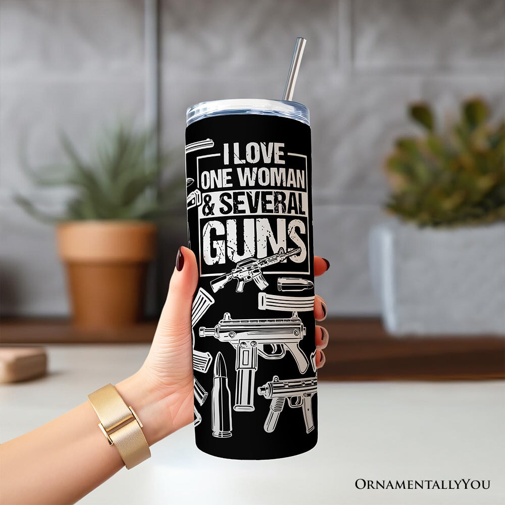 Patriotic 2nd Amendment 20oz Personalized Tumbler, Gun Owner Gift