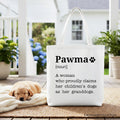 Pawma Definition Canvas Tote Bag, Funny Dog Mom Gift Shopper