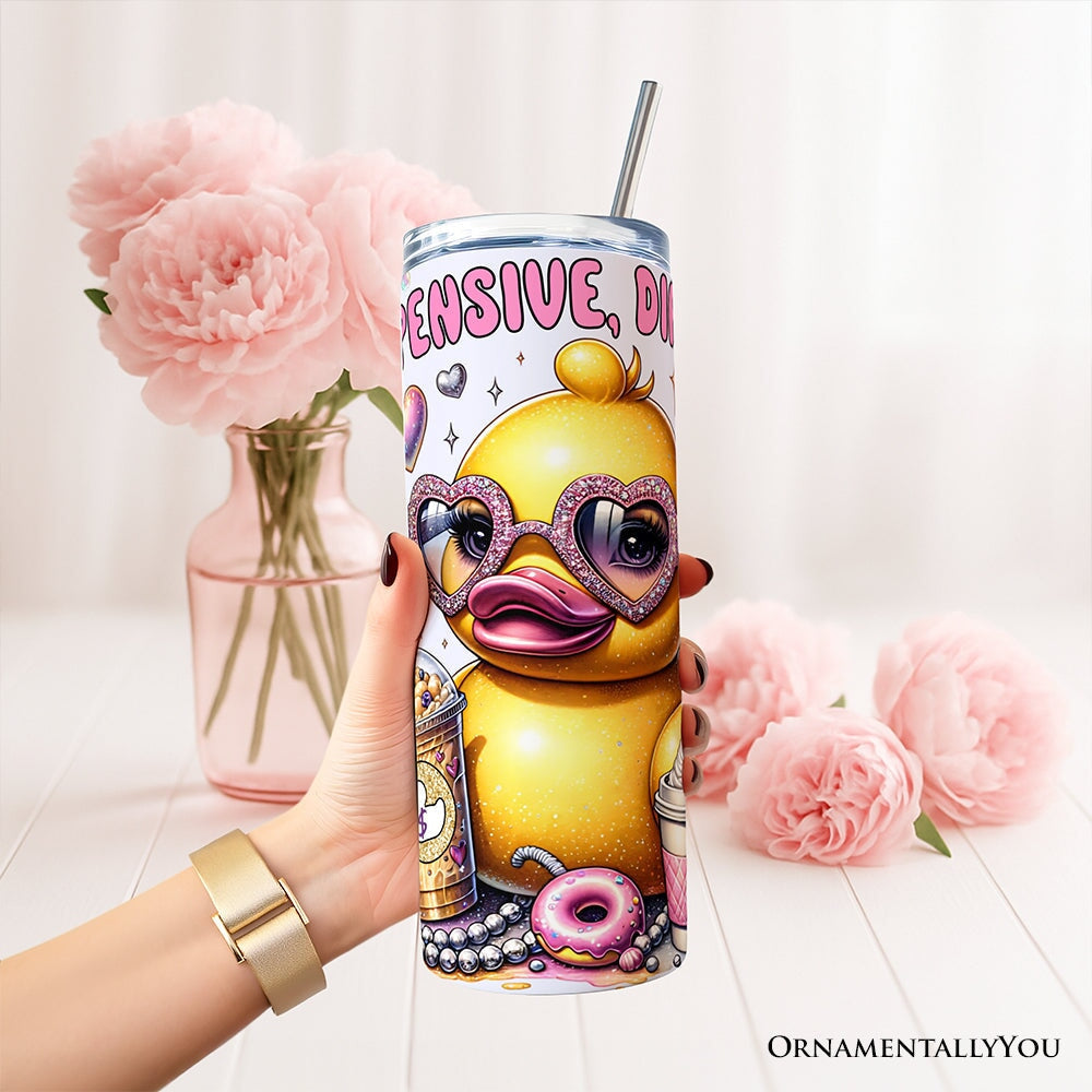 Sassy Rubber Duck 20oz Personalized Tumbler in Purple Glam