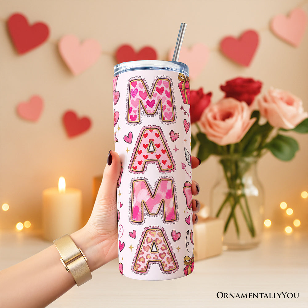 Valentine Mama Coquette Bow 20oz Stainless Steel Travel Tumbler