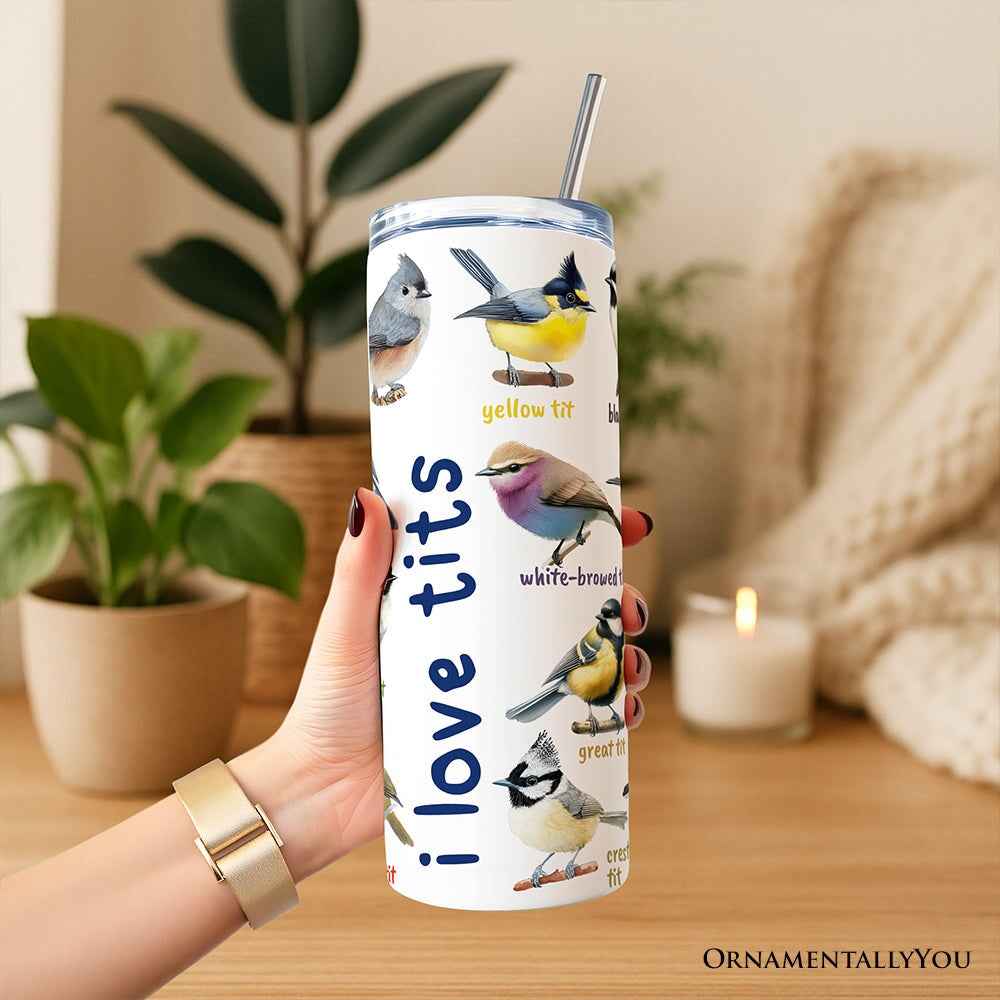 Whimsical Birdwatcher 20oz Personalized Travel Tumbler