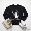Flight Was Never an Option Penguin Sweatshirt, Funny Dark Humor Knife Sweater