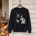 Frankenstein Movie Date Night Sweatshirt, Vintage Horror Couple Cinema Sweater