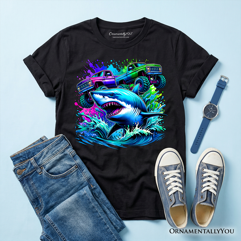Shark Graphic Kids T-Shirt, Soft Cotton Youth Tee for Boys