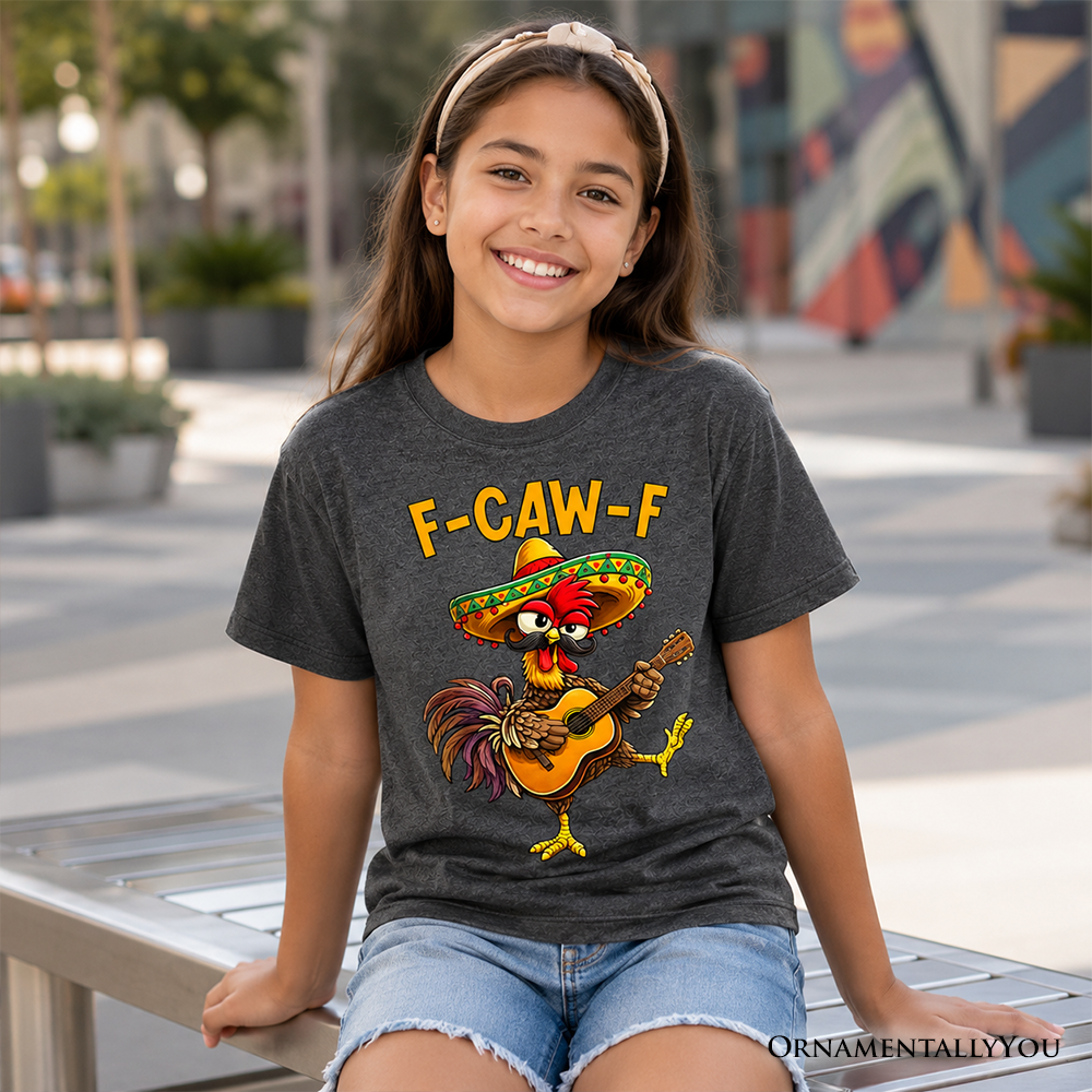 Funny Rooster Cinco De Mayo Graphic T-Shirt for Kids & Youth