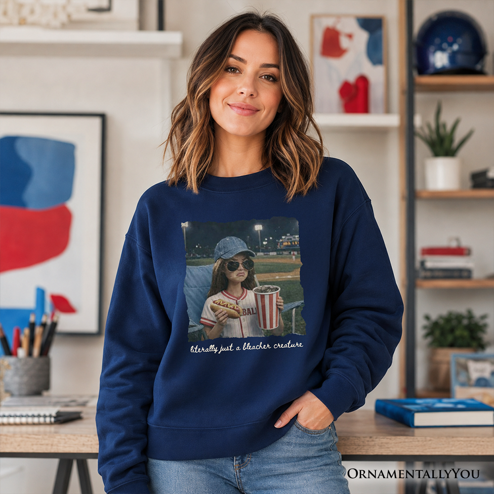 Funny Doll Face Baseball Sweatshirt, Sports Fan Mom Sweater