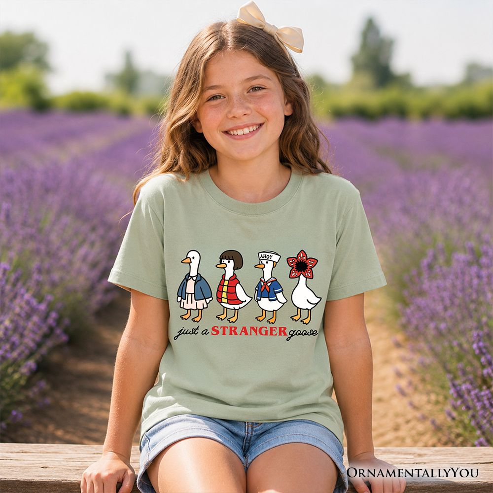 Kids Just a Stranger Goose T-Shirt - Retro Funny Graphic Youth Tee