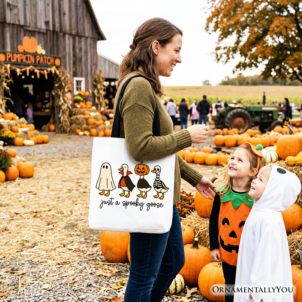 Spooky Goose Tote Bag – Funny Halloween Costume Graphic Shopper