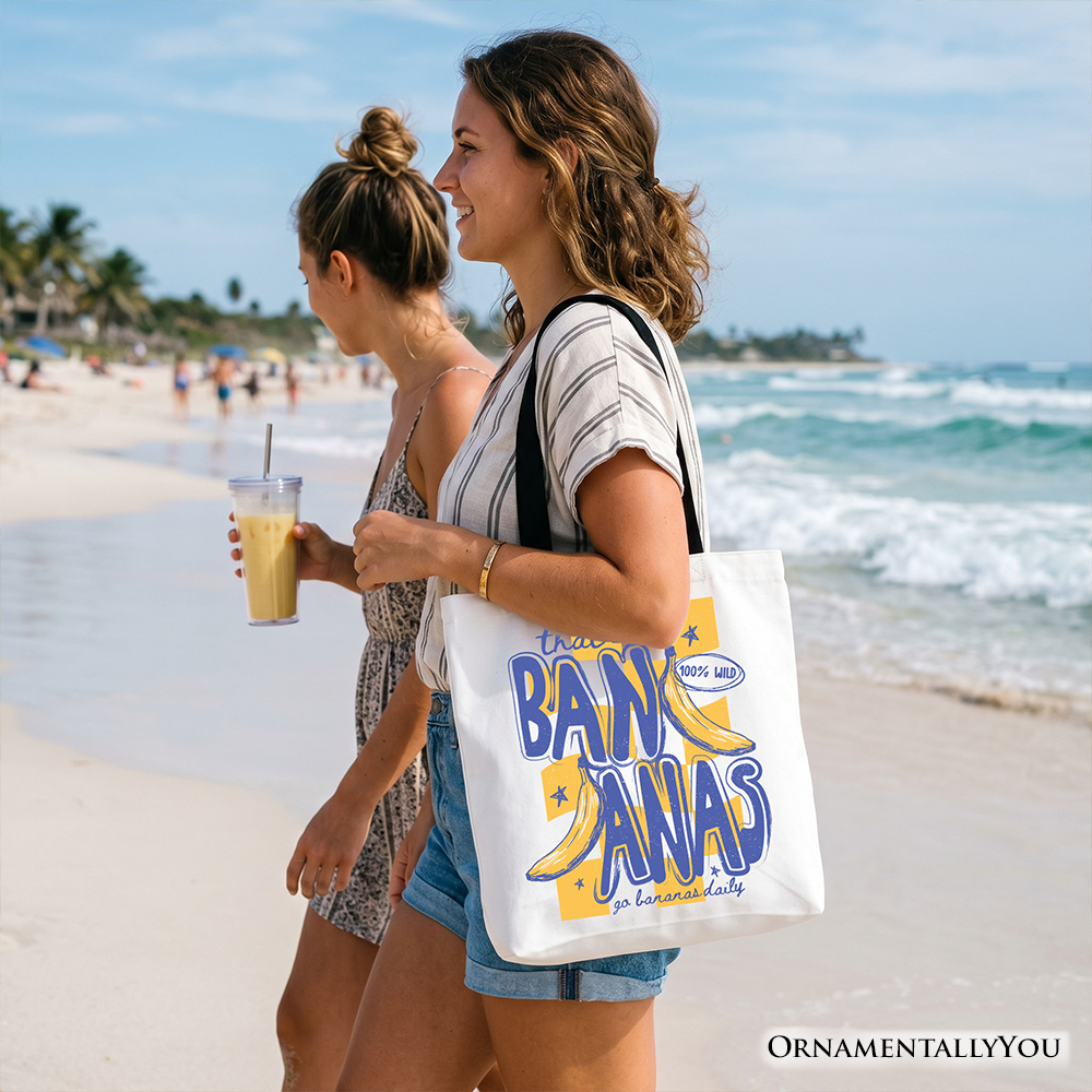 That’s Bananas Summer Tote Bag Tropical Fruit Shopper