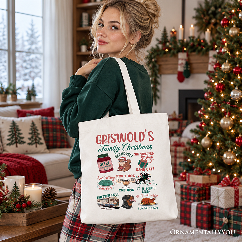 Griswold’s Family Christmas Tote Bag, Funny Retro Vacation Movie Quote Gift Shopper