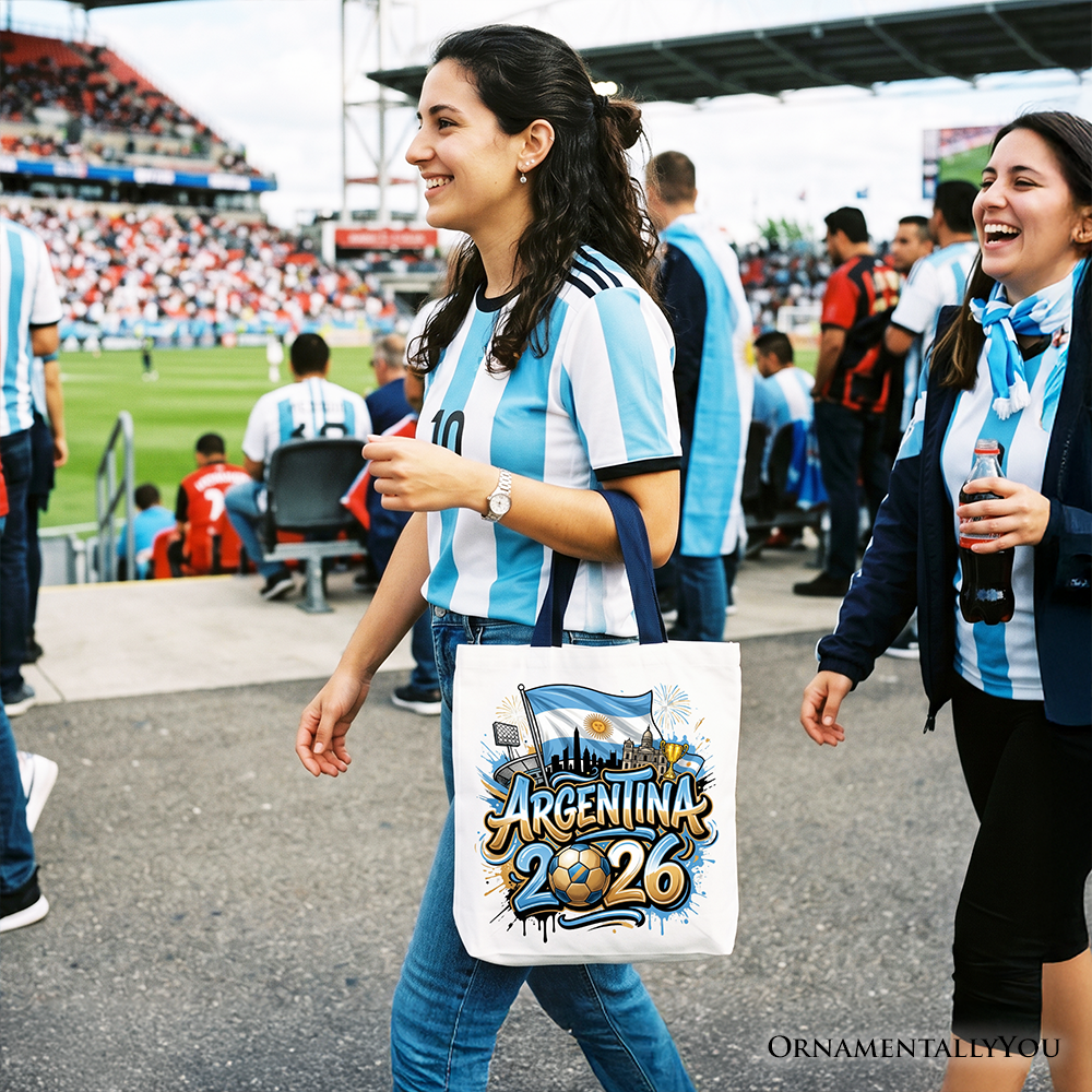 Argentina 2026 Soccer Global Championship Fan Tote Bag Shopper