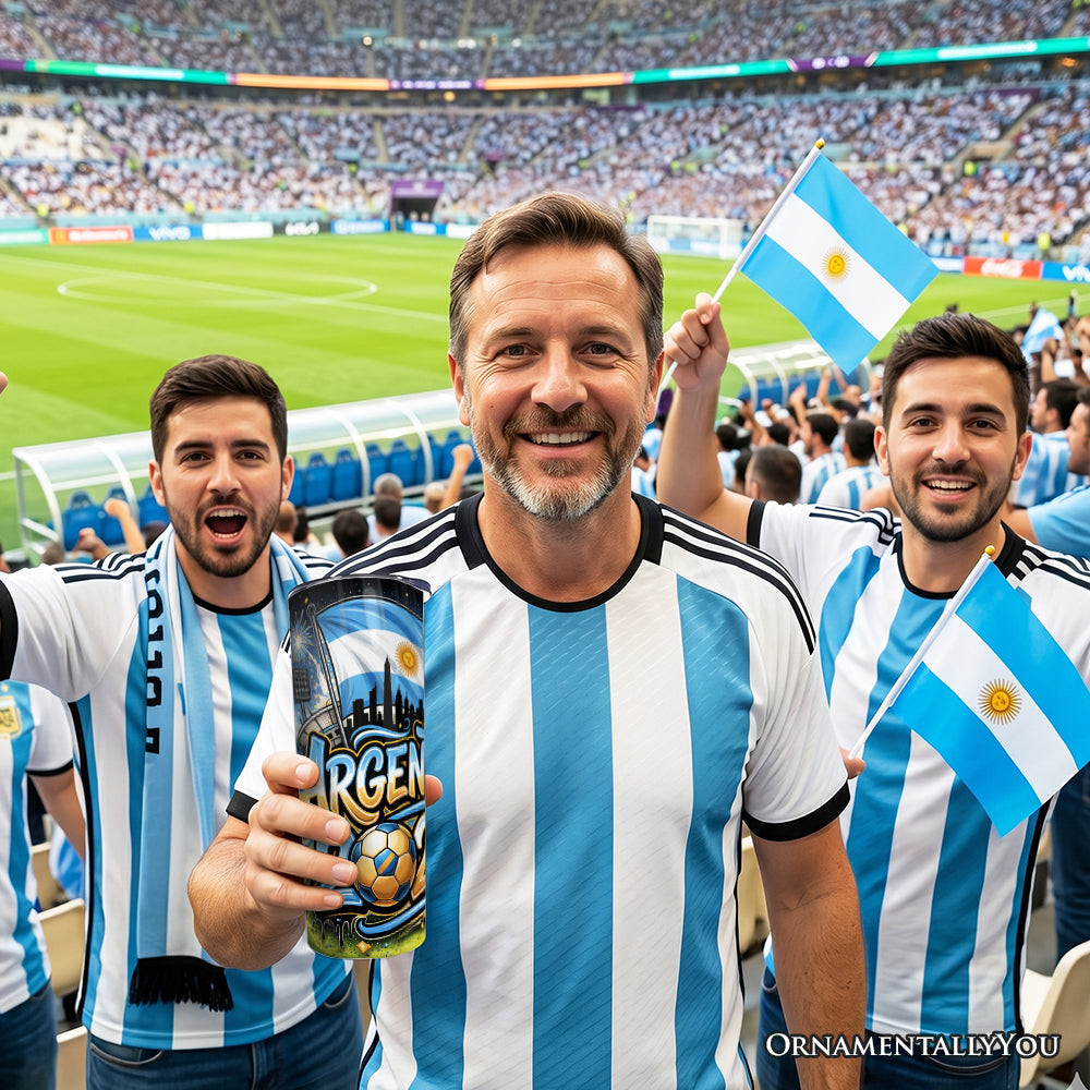 Argentina 2026 Soccer Global Championship 20oz Stainless Steel Tumbler