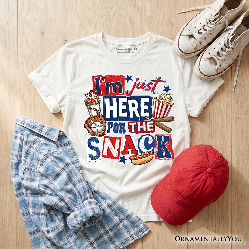 Baseball Snacks Graphic T-Shirt for Kids - Sporty Youth Cotton Tee