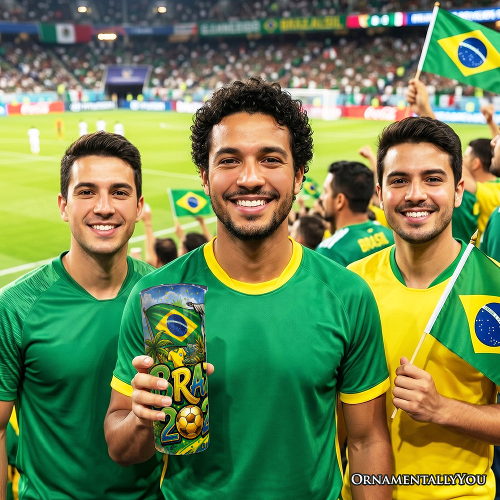 Brazil 2026 Soccer Global Championship 20oz Stainless Steel Tumbler