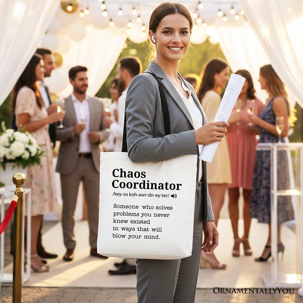 Chaos Coordinator Canvas Tote Bag – Funny Gift for Busy Moms