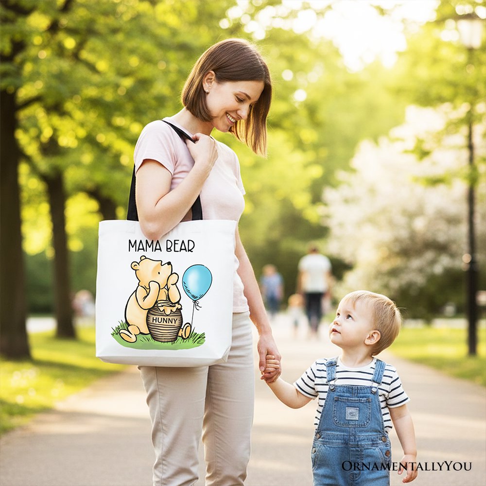 Winnie-the-Pooh Mama Bear Canvas Tote Bag Whimsical Gift