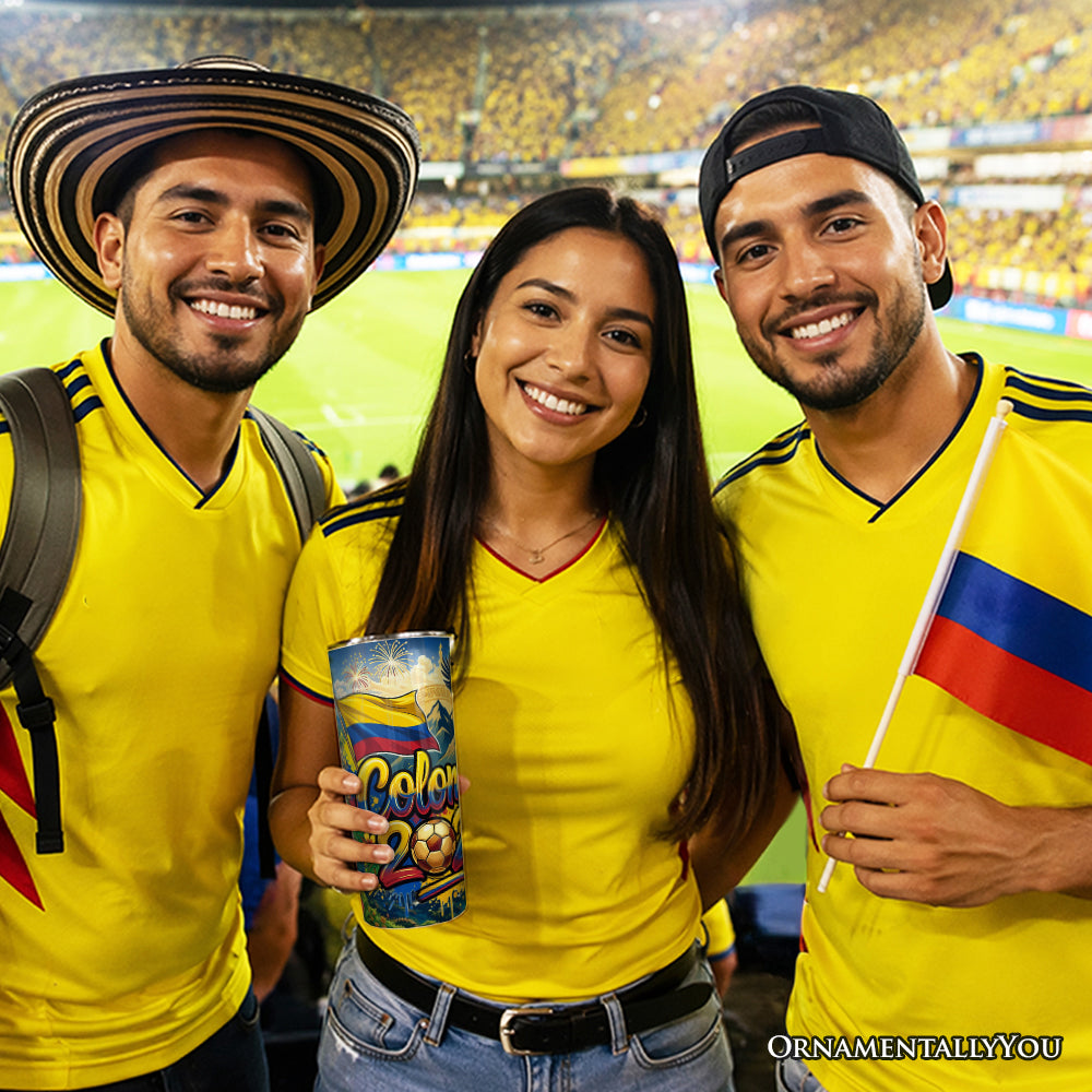 Colombia 2026 Soccer Global Championship 20oz Stainless Steel Tumbler