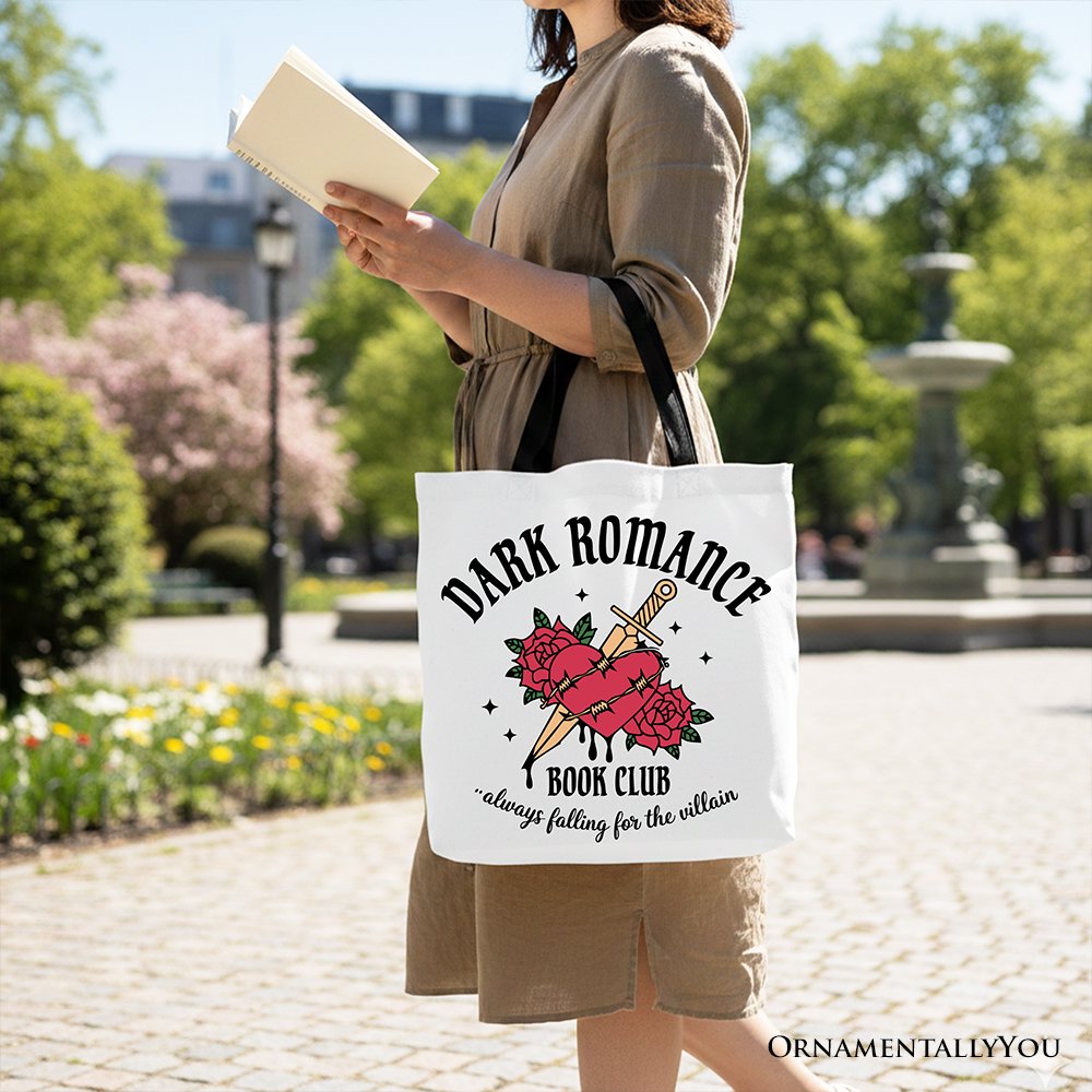 Dark Romance Book Club Canvas Tote - Gothic Vintage Bookish Bag