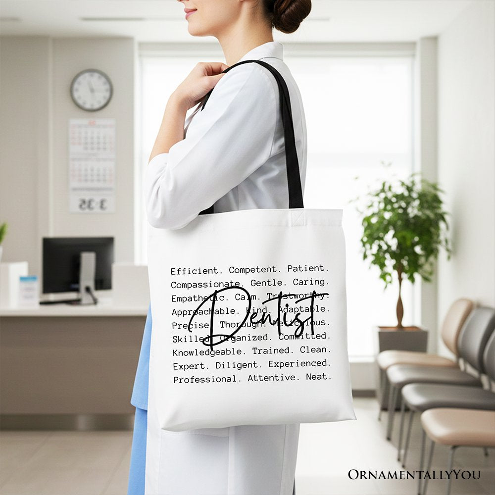 Dentist Definition Canvas Tote Bag Dental Appreciation Gift