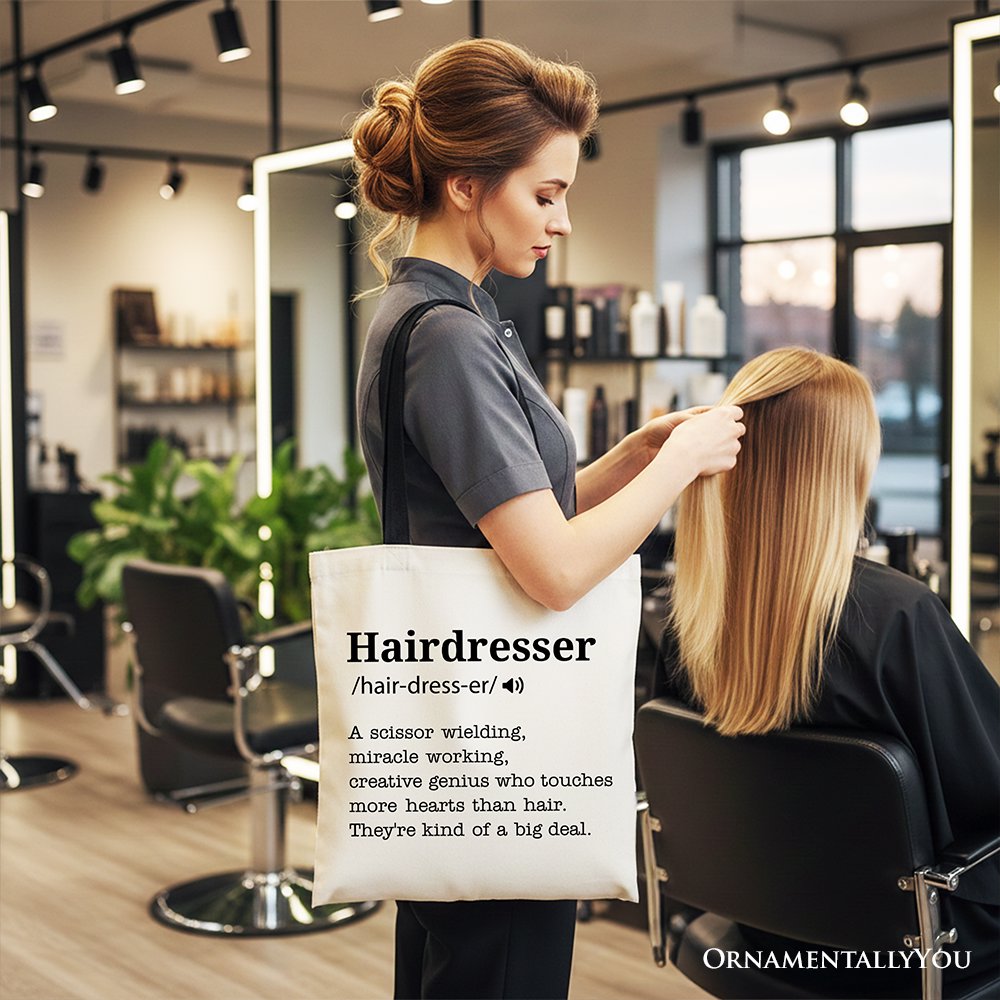 Hairdresser Definition Canvas Tote Bag – Creative Stylist Gift