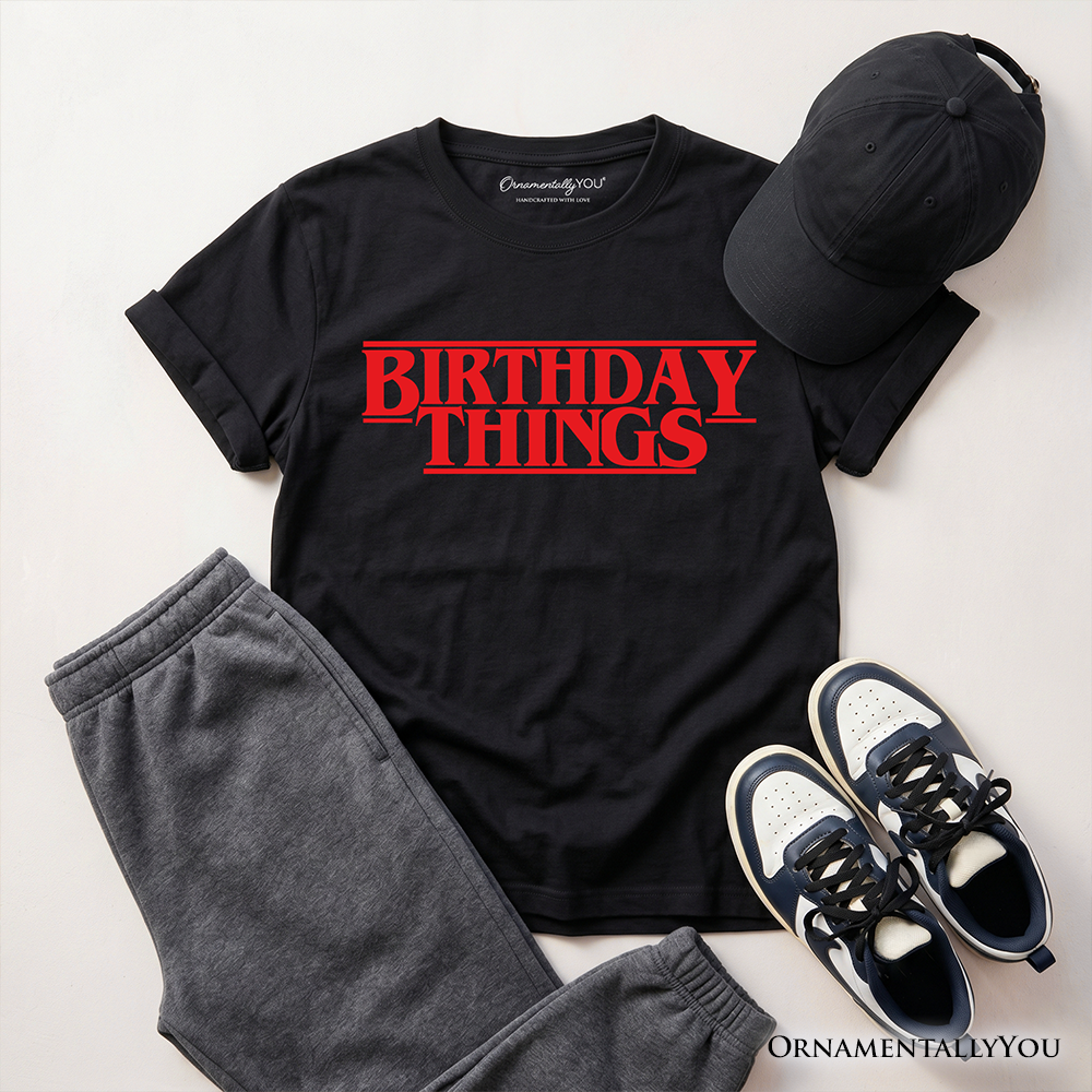 Retro Birthday Things Horror Theme T-Shirt Party Tee