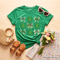 Coquette Clover Bows St. Patrick's Day T-Shirt for Kids