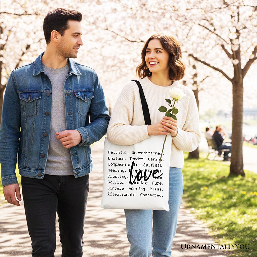 Love Definition Canvas Tote Bag – Minimalist Inspirational Gift