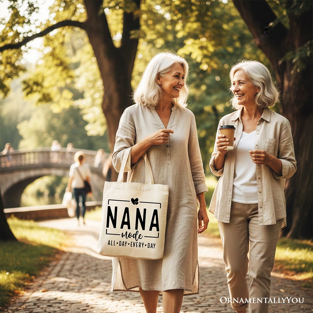 Nana Mode Minimalist Canvas Tote Bag for Grandma