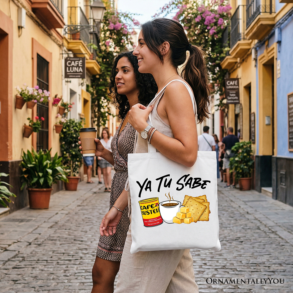 Tu Sabe Café Queso and Galleta Tote Bag, Latin Coffee Gift