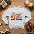 Merry Woofmas Dog Mama Sweatshirt, Dogs With Santa Hats Christmas Sweater