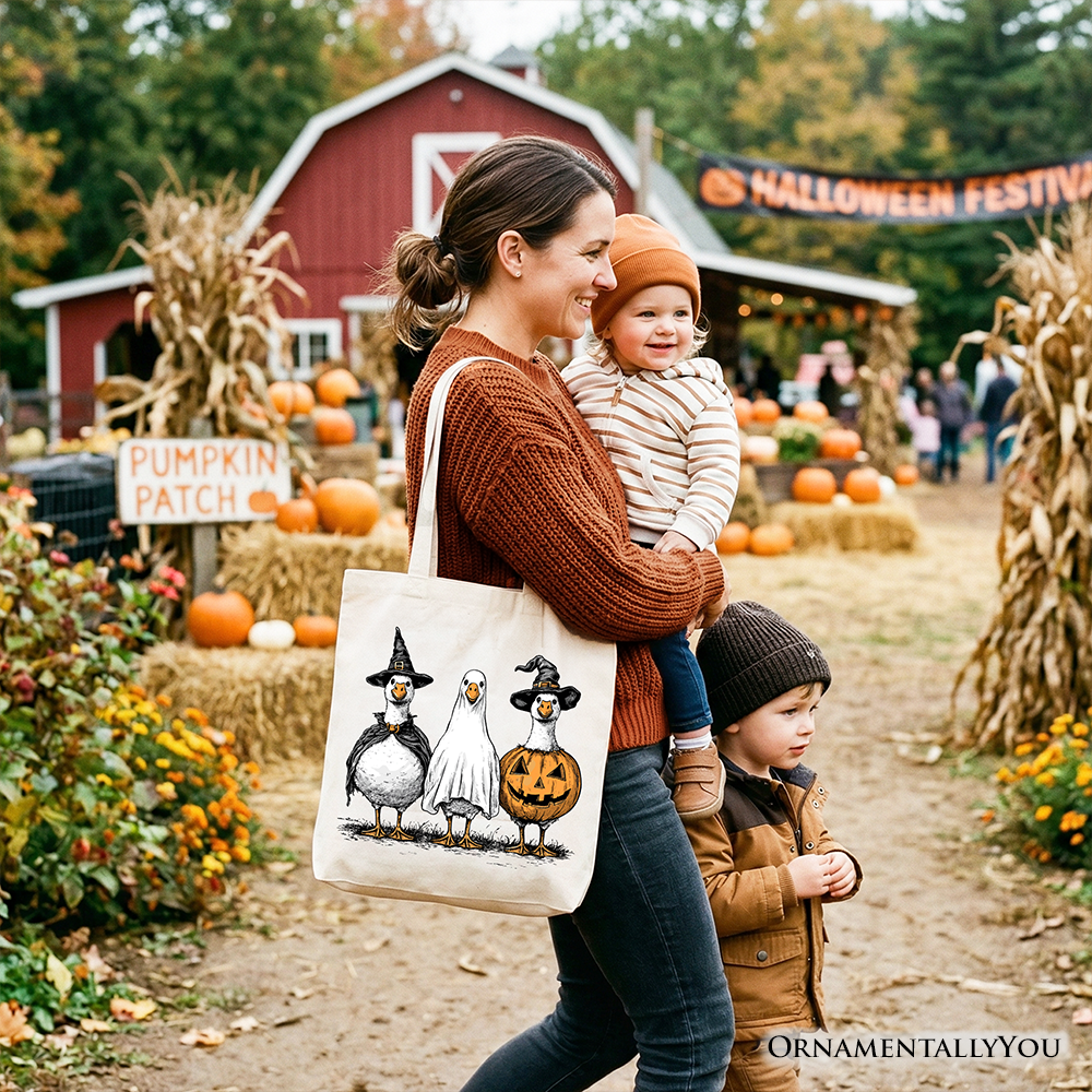 Haunting Honkers Goose Tote Bag Funny Halloween Costume Gift