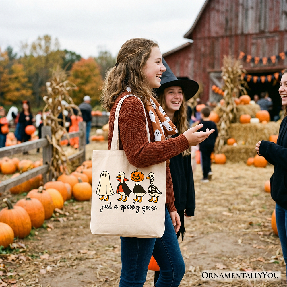 Spooky Goose Tote Bag – Funny Halloween Costume Graphic Shopper