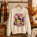 Midnight Margaritas Retro Halloween Sweatshirt, Colorful Girls Night Witch Cocktail Sweater