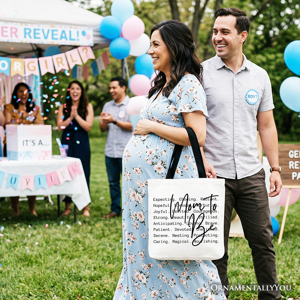 Future Mama Definition Pregnancy Announcement Canvas Tote Bag