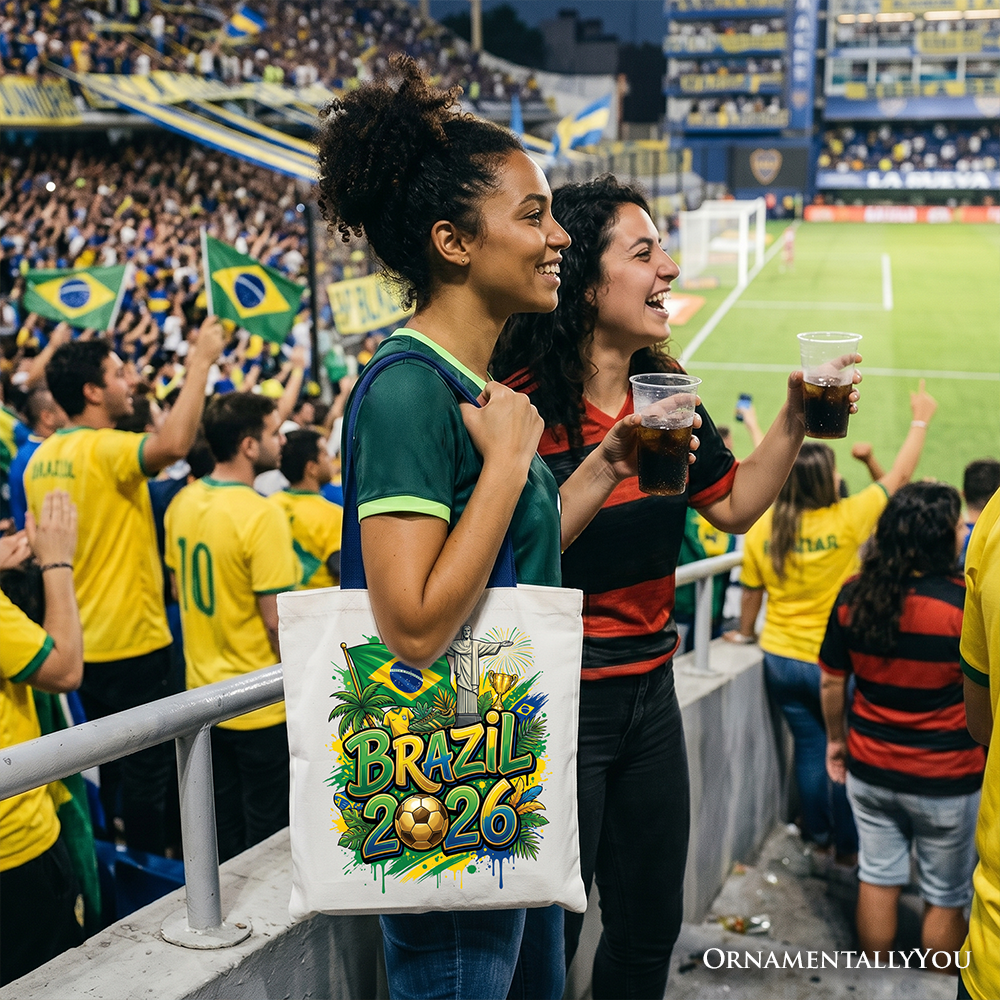 Brazil 2026 Soccer Global Championship Fan Tote Bag Shopper