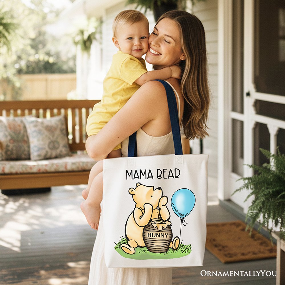 Winnie-the-Pooh Mama Bear Canvas Tote Bag Whimsical Gift